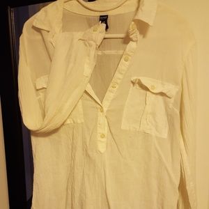 Women's small white long sleeve shirt
